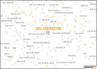 map of Velika Račna