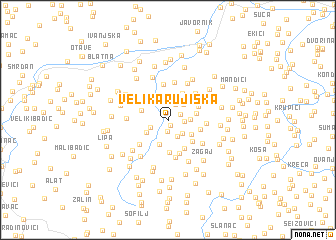 map of Velika Rujiška