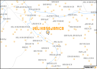 map of Velika Sejanica