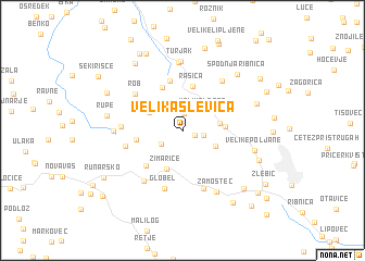 map of Velika Slevica