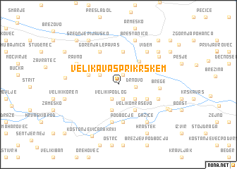 map of Velika Vas pri Krškem