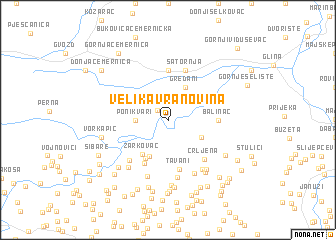 map of Velika Vranovina