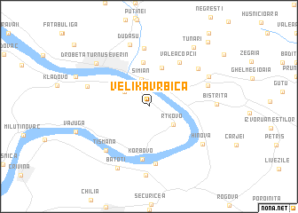 map of Velika Vrbica