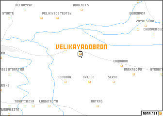 map of Velikaya Dobronʼ