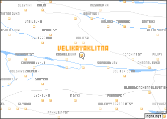 map of Velikaya Klitna