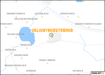 map of Velikaya Kostromka