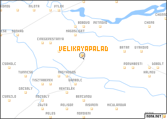 map of Velikaya Paladʼ