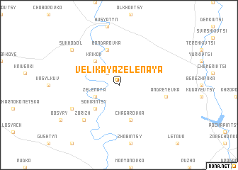 map of Velikaya Zelënaya