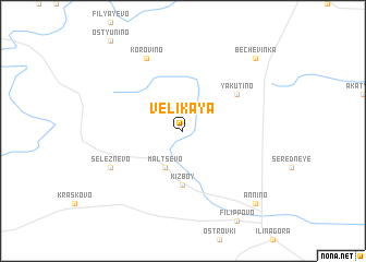 map of Velikaya