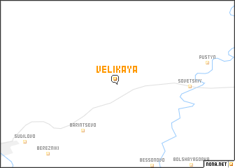 map of Velikaya