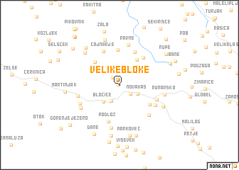 map of Velike Bloke