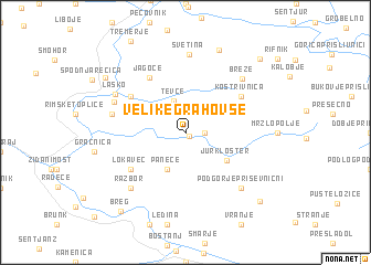 map of Velike Grahovše