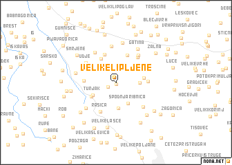 map of Velike Lipljene