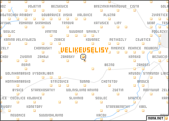 map of Veliké Všelisy