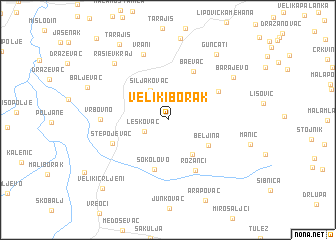 map of Veliki Borak