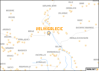 map of Veliki Galečić