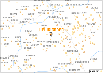 map of Veliki Goden