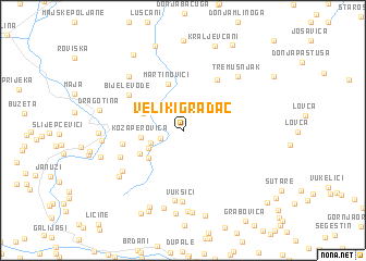 map of Veliki Gradac