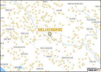 map of Veliki Humac
