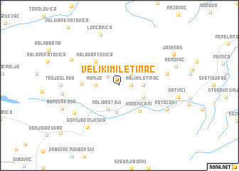 map of Veliki Miletinac