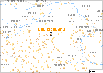 map of Veliki Obljaj