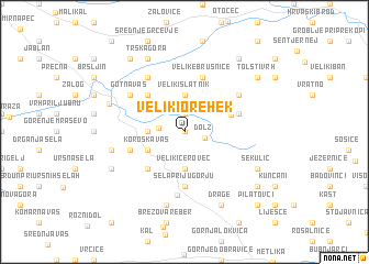 map of Veliki Orehek