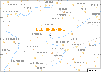 map of Veliki Poganac