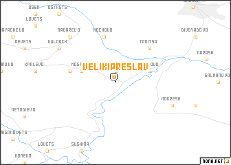 map of Veliki Preslav