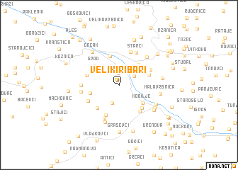 map of Veliki Ribari