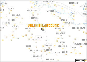 map of Veliki Šiljegovac