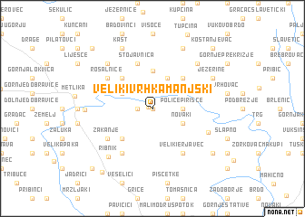 map of Veliki Vrh Kamanjski
