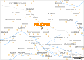 map of Veliki Vrh