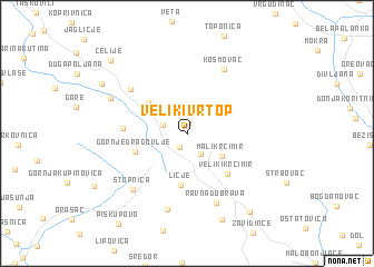 map of Veliki Vrtop