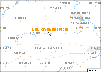 map of Velikiye Derevichi