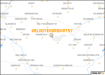 map of Velikiye Korovintsy