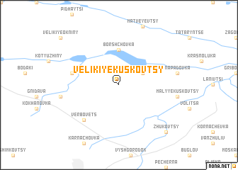 map of Velikiye Kuskovtsy