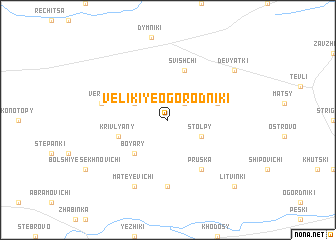 map of Velikiye Ogorodniki