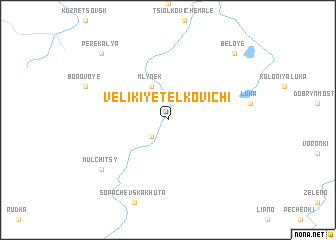 map of Velikiye Telkovichi