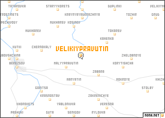 map of Velikiy Pravutin