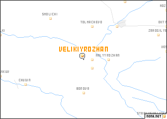 map of Velikiy Rozhan