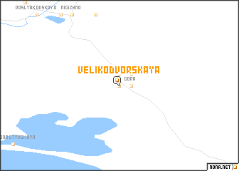 map of Velikodvorskaya