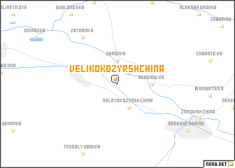 map of Veliko-Kozyrshchina