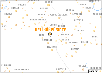 map of Veliko Krušince