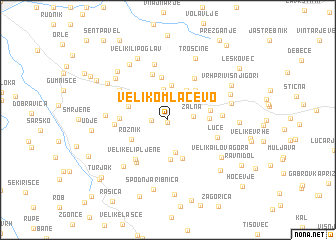 map of Veliko Mlačevo