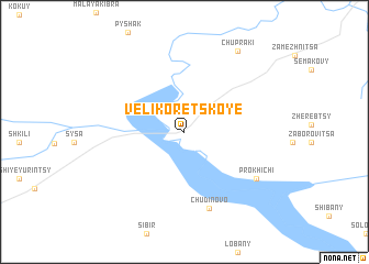 map of Velikoretskoye