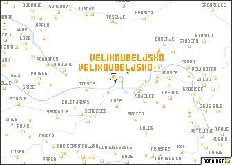 map of Veliko Ubeljsko