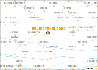 map of Velikoye Kolodno
