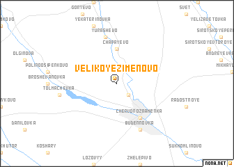 map of Velikoye Zimenovo