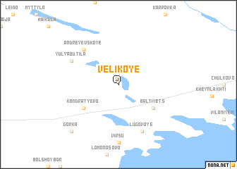 map of Velikoye