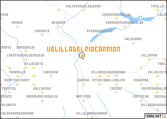 map of Velilla del Río Carrión